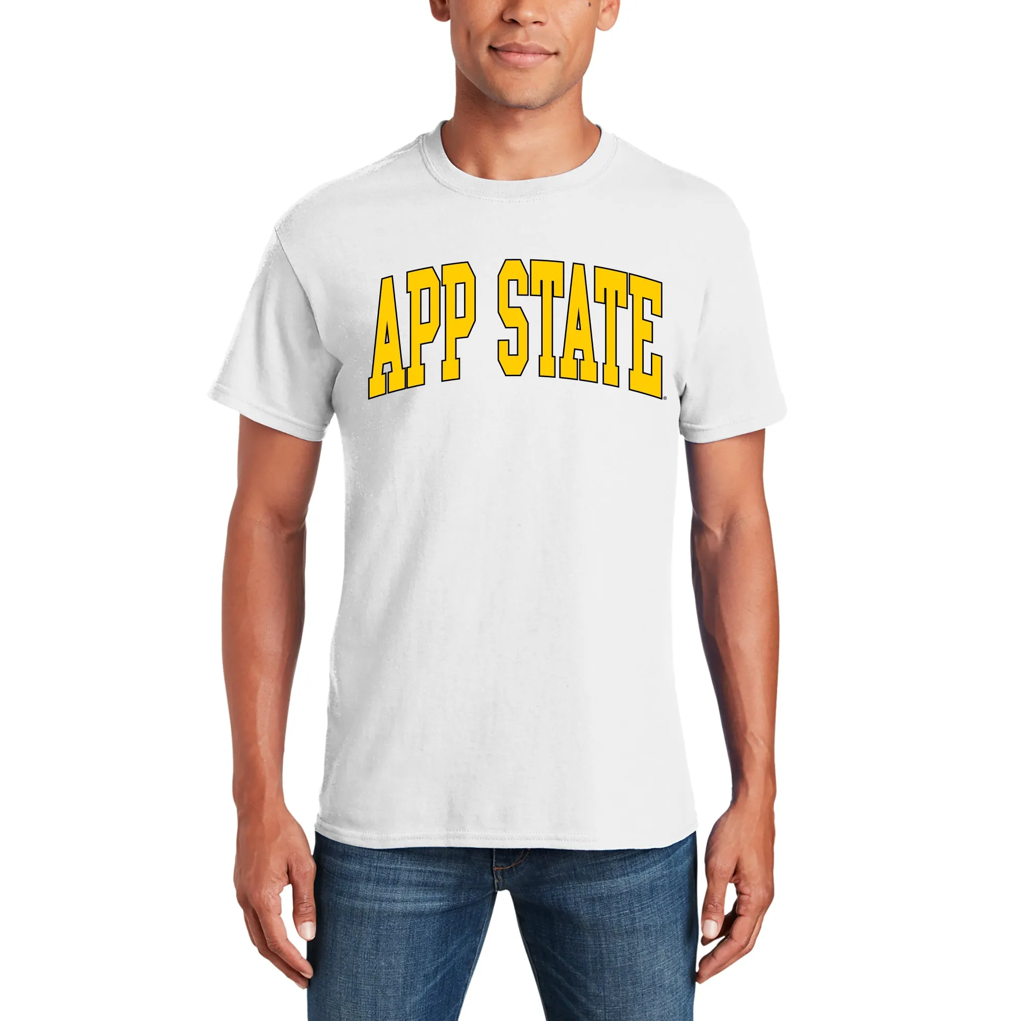 App State Mountaineers Mega Arch T-Shirt - White