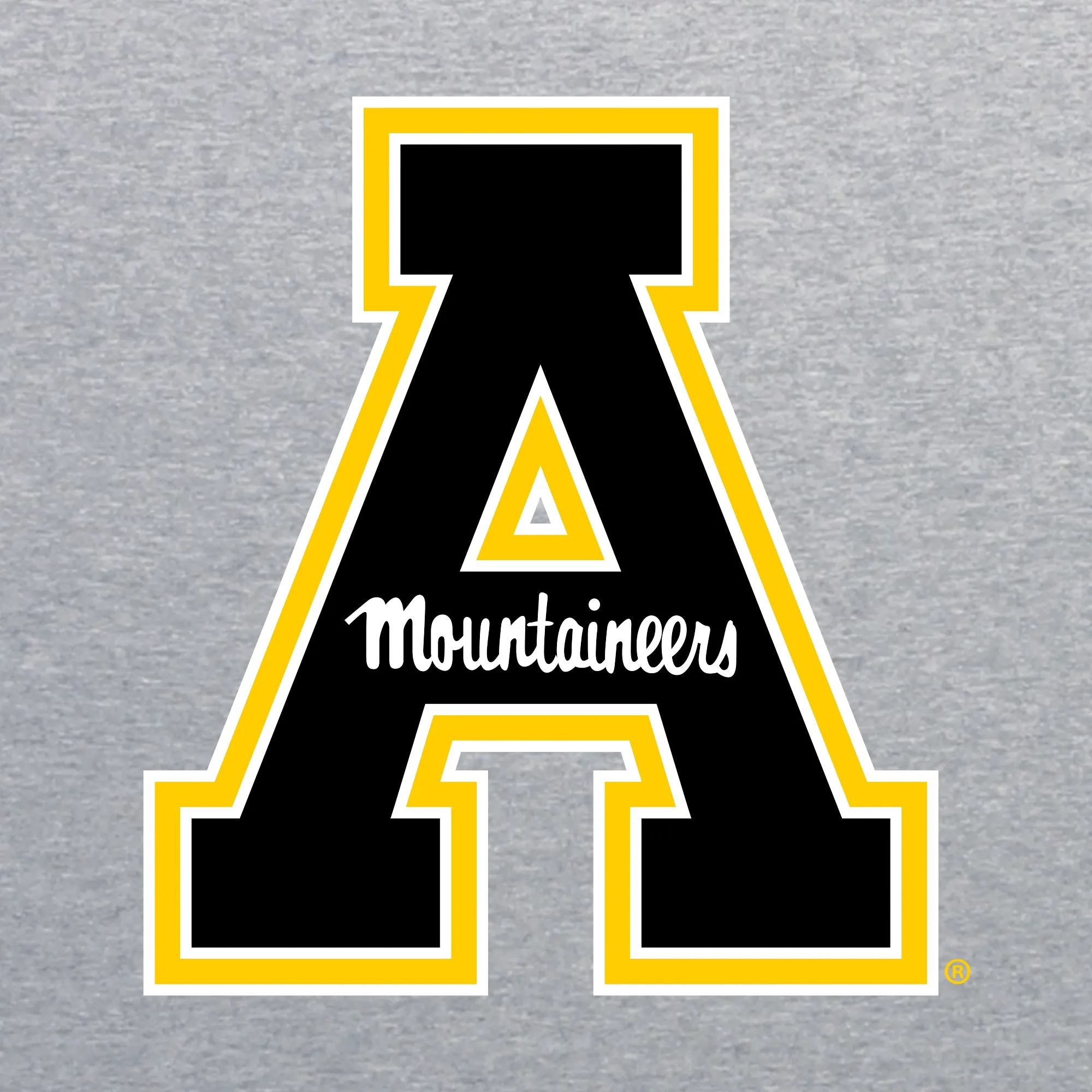 Appalachian State University Mountaineers Primary Logo Cotton T-Shirt - Sport Grey