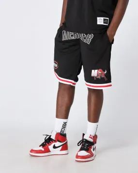 Black Red Crawford Basketball Shorts