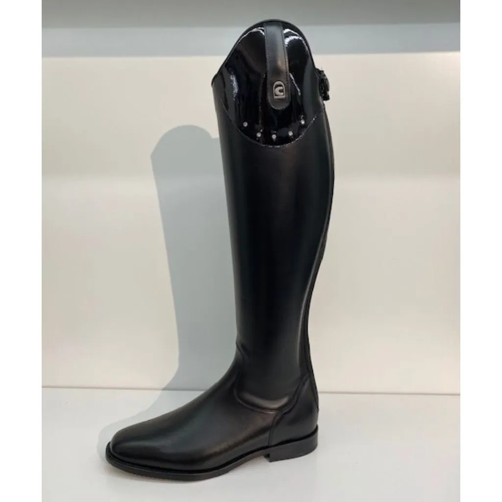 Cavallo Linus Dressage Edition Boots with Patent and Crystals BLACK