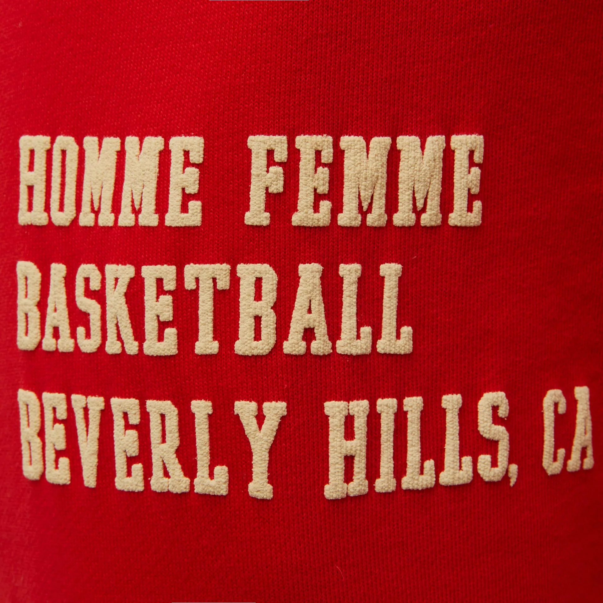 Homme Femme Basketball Sweats Red