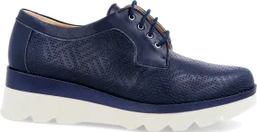 Ladies Pitillos Chunky Brogues Navy Laced Leather 5114 sale