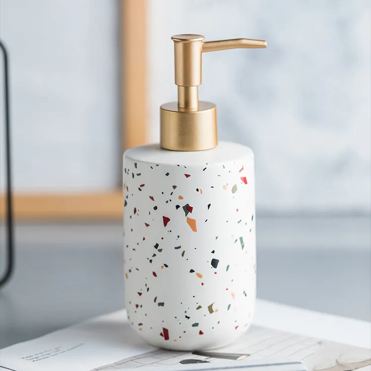 Modern Terrazzo Pattern Soap Dispenser