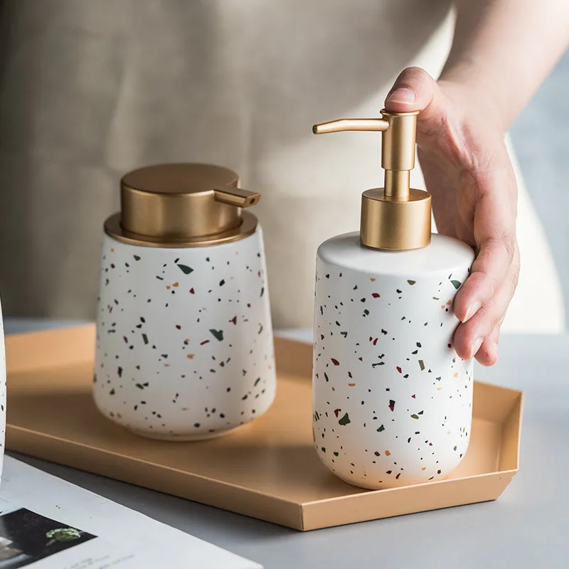 Modern Terrazzo Pattern Soap Dispenser