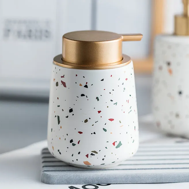 Modern Terrazzo Pattern Soap Dispenser