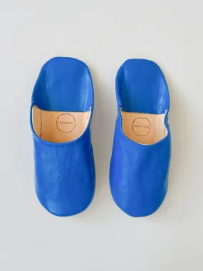 Moroccan Babouche Basic Slippers, Majorelle Blue