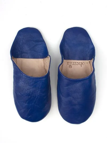 Moroccan Basic Babouche Slippers - Seconds, Large (Assorted Colours)