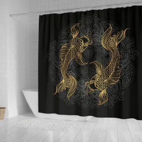 Pisces Zodiac Bath Bathroom Shower Curtain, Fish Lover Gift, I Love Fishes, Pisces Shower Decor (70&quot; x 68&quot;)