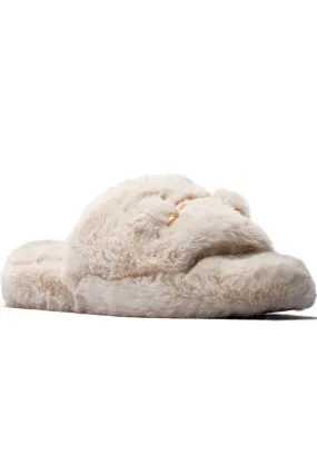 'Plush Life' Slippers - Beige